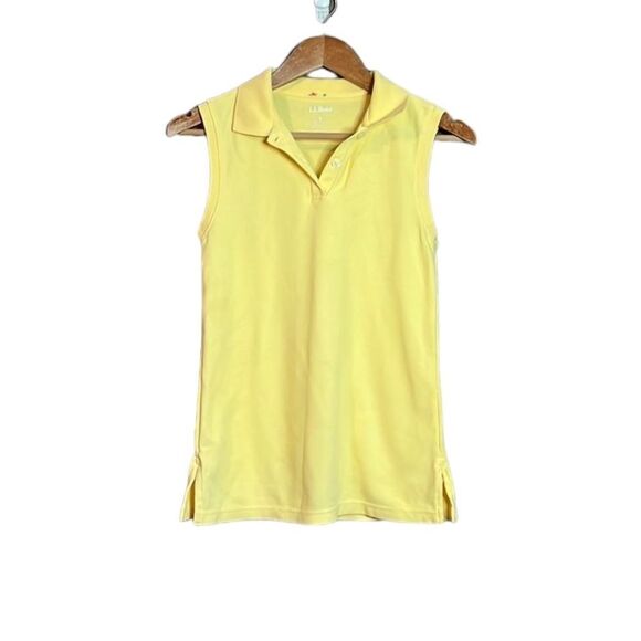 3 for $30! L.L.Bean yellow collar tank top - Picture 1 of 7